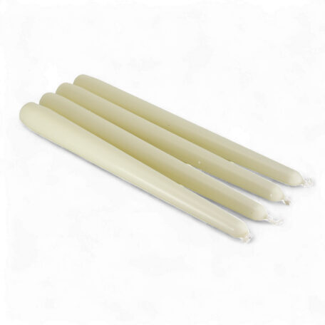 Bougies pointues 245/24mm 'Perle douce' à 4 pièces