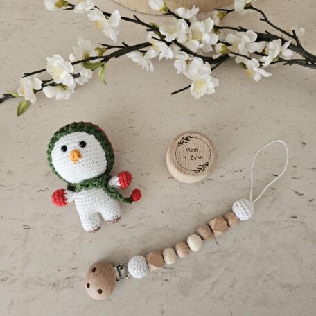 3er Set Häkelschneemann