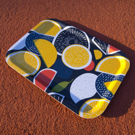 Tablett aus Birkenholz 'Juice of the Day', 34 x 24 cm