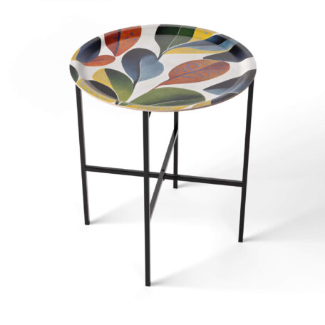 Verspielter Beistelltisch 'Leaves', Ø 46 cm