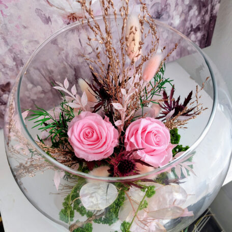 Arrangement in einer Glasschale 